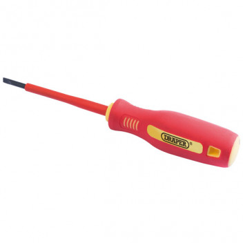 Draper 46521 - 2.5mm x 75mm Fully Insulated Plain Slot Screwdriver. (Sold Loose)