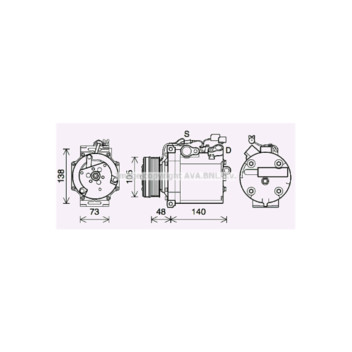  MTAK263 - Compressor (A/C)