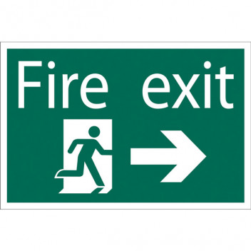 Draper 72447 - 'Fire Exit Arrow Right' Safety Sign