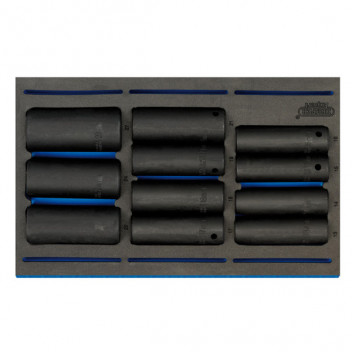 Draper Expert 63483 - 1/2" Sq. Dr. Impact Socket Set in 1/4 Drawer EVA Insert Tray (11 Piece)