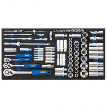 Draper Expert 63540 - 1/4", 3/8", and 1/2" Socket Set in Full Drawer EVA Insert Tray (84 Piece)