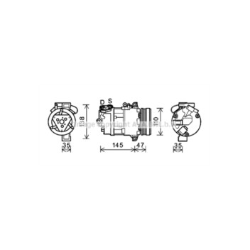 AVA BWAK395 - Compressor (A/C)