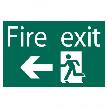 Draper 72448 - 'Fire Exit Arrow Left' Safety Sign