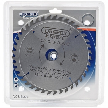 Draper Expert 09475 - Expert TCT Saw Blade 190X30mmx40T