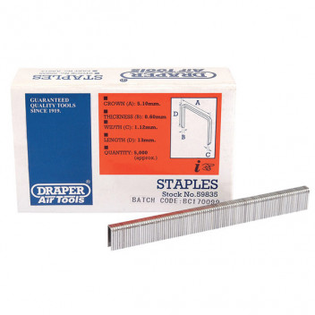 Draper 59835 - 13mm Staples (5000)