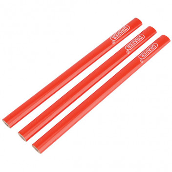 Draper 34180 - Pack of Three Carpenters Pencils 174mm Long