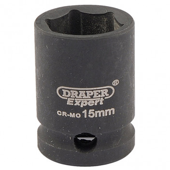 Draper Expert 06875 - Expert 15mm 3/8" Square Drive Hi-Torq&#174; 6 Point Impact Socket