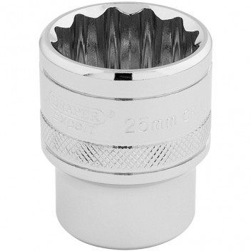 Draper Expert 33418 - 1/2" Square Drive Hi-Torq&#174; 12 Point Socket (25mm)