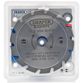 Draper Expert 09497 - Expert TCT Saw Blade - Nail Cutting 184X30mmx14T