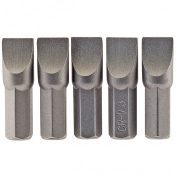 Draper 64013 - 8.0mm 1/4" Hex. Plain Slot Insert Bit 25mm Long x 5