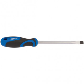 Draper 48924 - 8.0 x 150mm Plain Slot Screwdriver with Soft Grip Handles