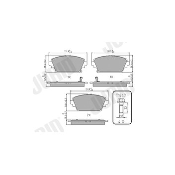 Jurid 572429J - Brake Pad Set (Front)