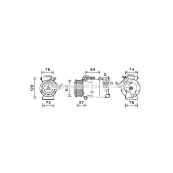 AVA FDAK587 - Compressor (A/C)