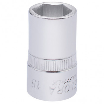 15304 - 15mm 1/2" Square Drive Elora Hexagon Socket