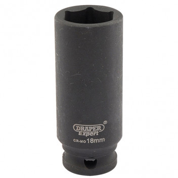 Draper Expert 06891 - Expert 18mm 3/8" Square Drive Hi-Torq® 6 Point Deep Impact Socket