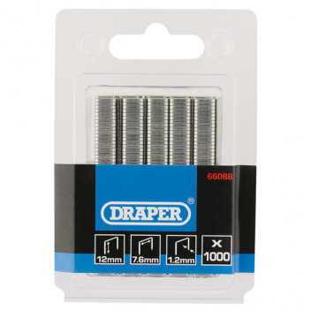 Draper 66088 - 1000 Staples (12mm)