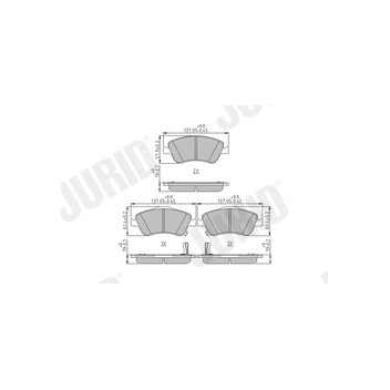 Jurid 572524J - Brake Pad Set (Front)