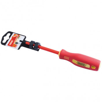 Draper 46517 - 4mm x 100mm Fully Insulated Plain Slot Screwdriver. (Display Packed)