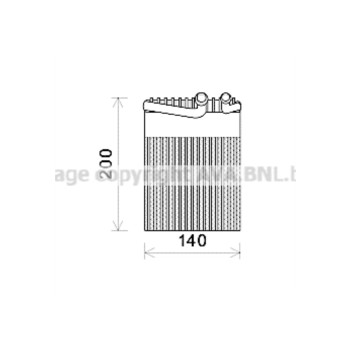 AVA MSV554 - Evaporator (A/C) (Rear)