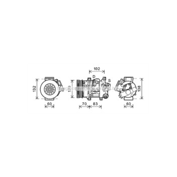 AVA TOAK627 - Compressor (A/C)