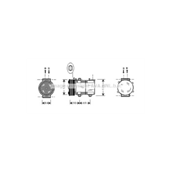 AVA FDK352 - Compressor (A/C)