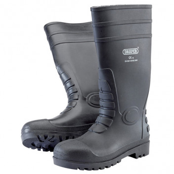 Draper 02698 - Safety Wellington Boots- Size 8 (S5)