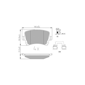 Jurid 573846J - Brake Pad Set (Rear)