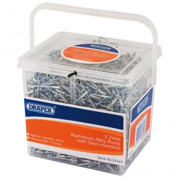 Draper 37657 - Tub of 2000 (Approx) 3.2mm Diameter Blind Rivets