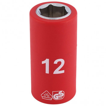 Draper Expert 31615 - 3/8" Sq. Dr. Fully Insulated VDE Socket (12mm)
