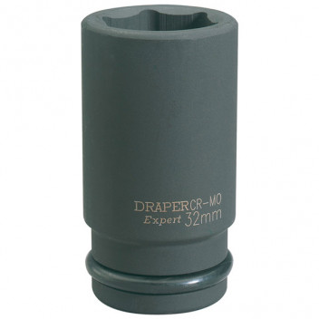 Draper Expert 71924 - Expert 32mm 3/4" Square Drive Hi-Torq&#174; 6 Point Deep Impact Socket