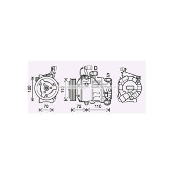 AVA SAK025 - Compressor (A/C)