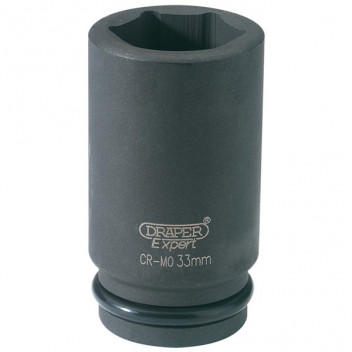 Draper Expert 11899 - Expert 33mm 3/4" Square Drive Hi-Torq&#174; 6 Point Deep Impact Socket