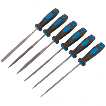 Draper 83480 - 150mm Soft Grip Needle File Set (6 Piece)