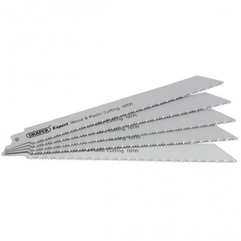 Draper Expert 02303 - 200mm Reciprocating Saw Blades (10tpi) - Pack of 5 Blades