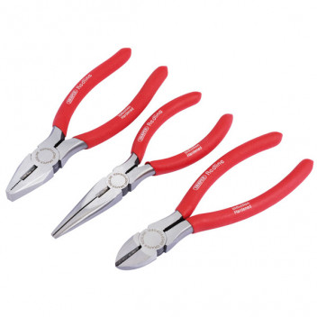 67924 - 160mm Pliers Set with PVC Dipped Handles (3 piece)