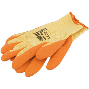 Draper 82602 - Orange Heavy Duty Latex Coated Work Gloves - Extra Large