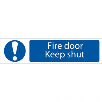 Draper 73104 - 'Fire Door Keep Shut' Mandatory Warning Sign
