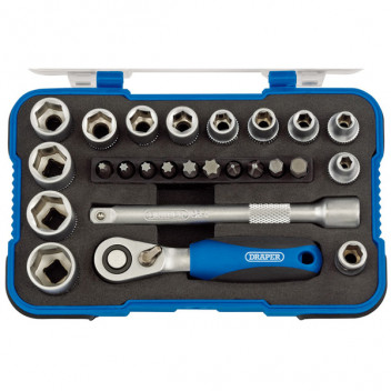 Draper 16354 - 1/4" Sq. Dr. Metric Socket Set (25 Piece)