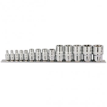 Draper Expert 34415 - 1/4, 3/8, 1/2" Sq. Dr. Draper TX-STAR&#174; Socket Set (14 P