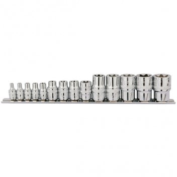 Draper Expert 34415 - 1/4, 3/8, 1/2" Sq. Dr. Draper TX-STAR&#174; Socket Set (14 Piece)