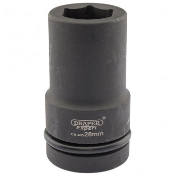 Draper Expert 05143 - Expert 28mm 1" Square Drive Hi-Torq&#174; 6 Point Deep Impac