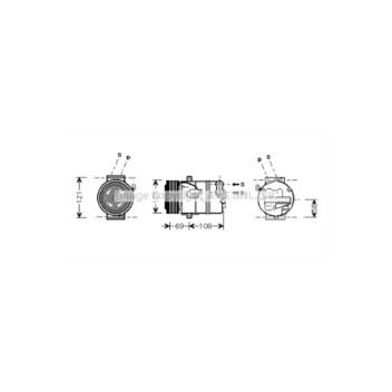 AVA OLK438 - Compressor (A/C)