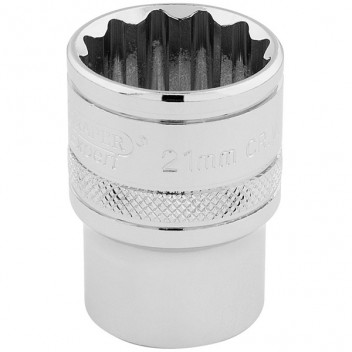 Draper Expert 33290 - 1/2" Square Drive Hi-Torq&#174; 12 Point Socket (21mm)