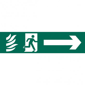 Draper 73164 - 'Running Man Arrow Right' Safety Sign