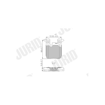 Jurid 573429J - Brake Pad Set (Rear)