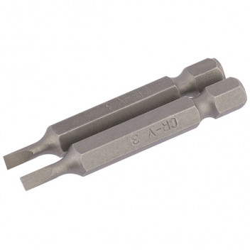 Draper 64088 - 3mm 1/4" Hex. Plain Slot Insert Bit 50mm Long x 2