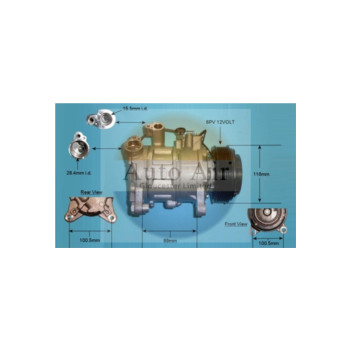 Auto Air 14-0089P - Compressor (A/C)
