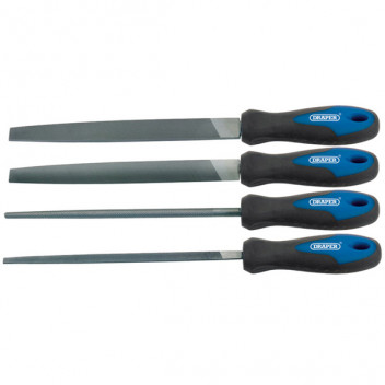 Draper 44962 - 200mm Soft Grip Engineers File Set (4 Piece)