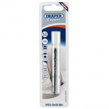 Draper Expert 53033 - Expert 4.2mm HSS Twist Drill for 5 x 0.8 Taps