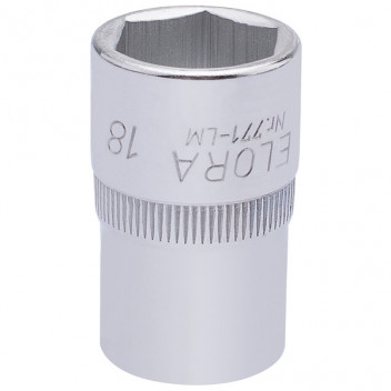 15307 - 18mm 1/2" Square Drive Elora Hexagon Socket